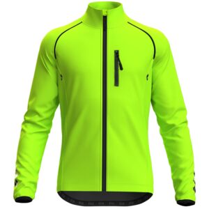 wulibike cycling jackets for men, reflective running jacket men winter cycling clothing