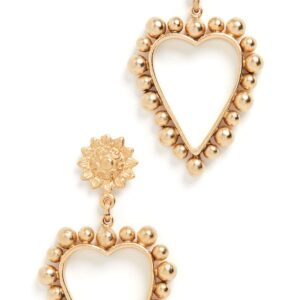 Brinker & Eliza Women's Heart of Gold Earrings, Gold, One Size