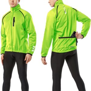 Wulibike Cycling Jackets for Men, Reflective Running Jacket Men Winter Cycling Clothing