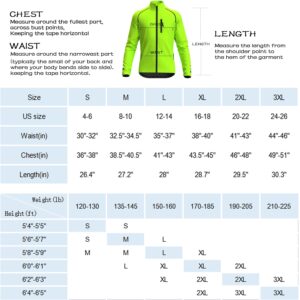 Wulibike Cycling Jackets for Men, Reflective Running Jacket Men Winter Cycling Clothing