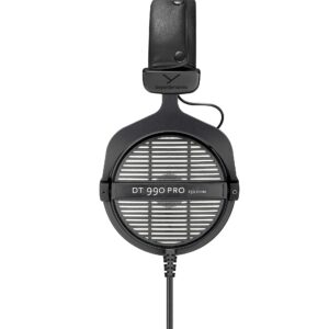 beyerdynamic DT 990 Pro 250 ohm Over-Ear Studio Headphones for Mixing, Mastering, and Editing (with Extra Grey earpad Bundle)