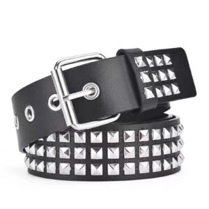 wellatent studded belt punk belt y2k goth belt for men or women