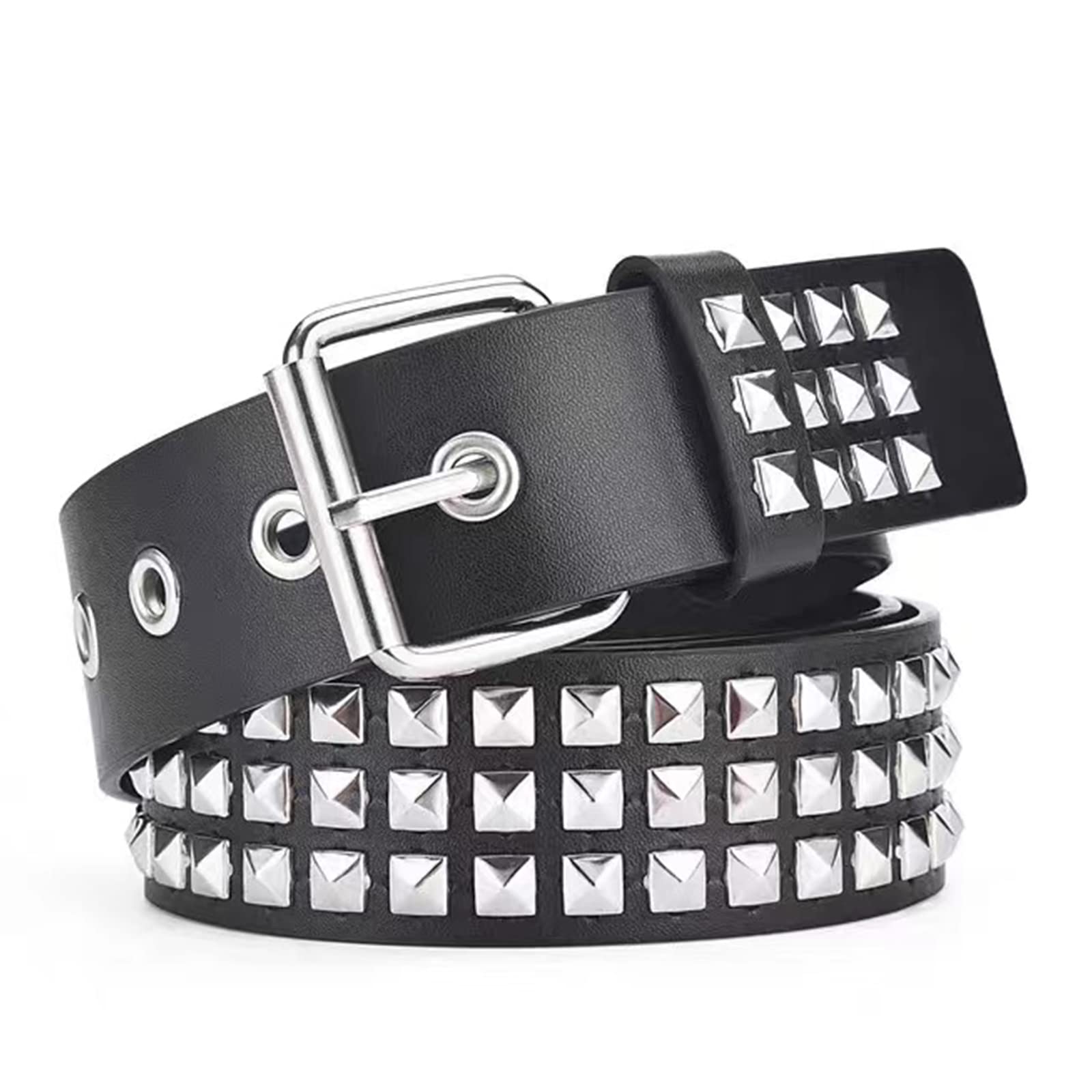 WELLATENT Studded Belt Punk Belt Y2K Goth Belt for Men or Women