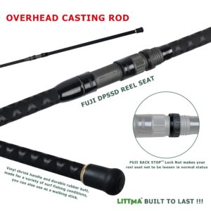 LITTMA LITTMA-Conventional Surf Casting Rod with Fuji Ring Surf Rods Saltwater 12ft Heavy 9ft 10ft 11ft Graphite Surf Rod Surf Casting Rod Portable Rod Surf Rod Saltwater Surf Rod Barra de Surf