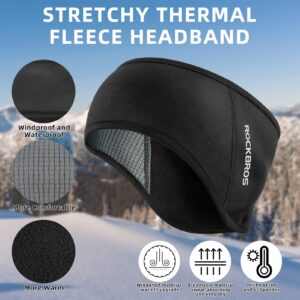 ROCKBROS Fleece Ear Warmers Earmuffs Headband Men Women for Running Skiing Biking Warm Ear Cover for Winter Cold Weather