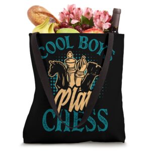 Cool Boys Play Chess Funny Chess Tote Bag