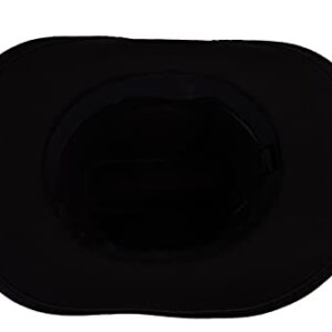 UwantC Faux Felt Cowboy Hats for Men Women Western Cowgirl Hat with Buckle Black One Size