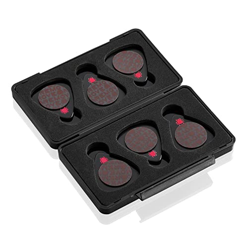 TIK PIK 6-Pack Guitar Picks for Acoustic & Bass Guitars | As Seen On Shark Tank | Black Medium Gauge 0.71mm