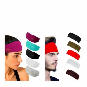 EAR FREE Stylish Cochlear Implant Headband | Set of 5 Sweat Bands | Non-Pleated | Unisex Head Wrap | Secure and Durable Hairbands for Sports or Everyday Use