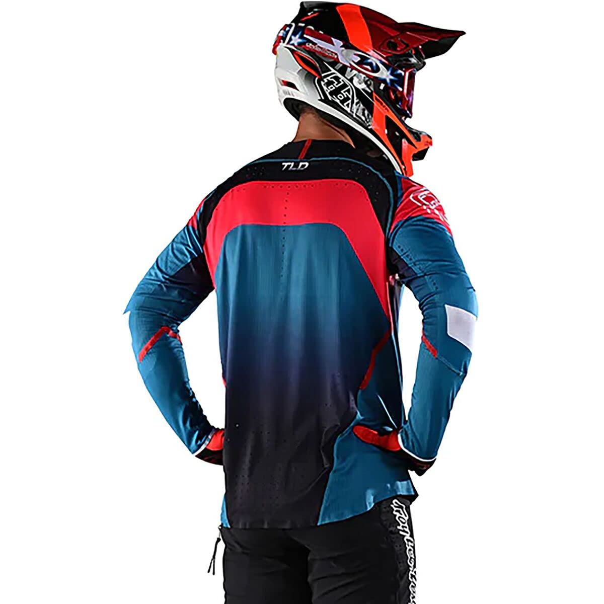 Troy Lee Designs Cycling MTB Bicycle Mountain Bike Jersey Shirt for Men, Sprint Ultra Jersey (Arc Blue/Black Black, MD)