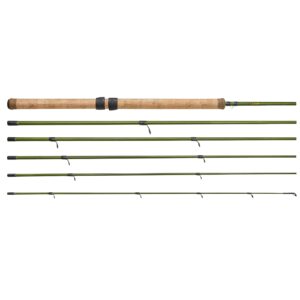 Center Pin Float Fishing Rod 13 Feet 6-10lbs 6 Pieces Carbon Sections Wooden Cork Handle Lure Weight 1/8-1/2oz Centerpin Fishing, Brown