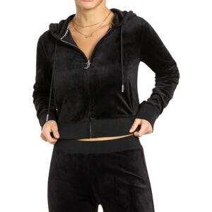 Juicy Couture Women's Bling Track Jacket, Liquorice 1