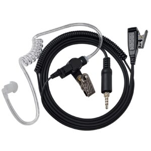 TWAYRDIO Walkie Talkie Earpiece for Yaesu VX-6R VX-7R FT-270R, Two Way Radio Headset with Mic and Clear Acoustic Coil Tube for Standard Horizon HX210 HX370s HX380 HX40 HX400 HX870 HX890 Handheld Radio