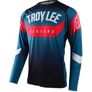 Troy Lee Designs Cycling MTB Bicycle Mountain Bike Jersey Shirt for Men, Sprint Ultra Jersey (Arc Blue/Black Black, MD)