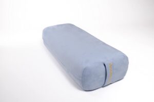 goodlife hc multifunctional yoga bolster pillow - rectangular with carry handles & straps for stretching legs meditation helps knee pain machine washable cover, light blue