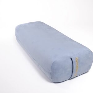 Goodlife HC Multifunctional Yoga Bolster Pillow - Rectangular with Carry Handles & Straps for Stretching Legs Meditation Helps Knee Pain Machine Washable Cover, Light Blue