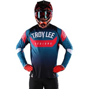 troy lee designs cycling mtb bicycle mountain bike jersey shirt for men, sprint ultra jersey (arc blue/black black, md)