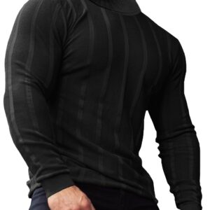 Long Sleeve Turtleneck High Neck Shirt Sweater Men Mens Fleece Pullover Men Jumper Mens Cycling Jersey Long Sleeve T Shirts Men's Mock Neck Mens Mock Turtleneck Shirt Funnel Neck Mens Long Sweater