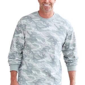 KingSize Men's Big & Tall Heavyweight Thermal Underwear Crewneck Tee - 5XL, Grey Camo