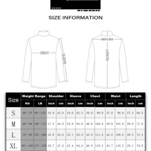 Long Sleeve Turtleneck High Neck Shirt Sweater Men Mens Fleece Pullover Men Jumper Mens Cycling Jersey Long Sleeve T Shirts Men's Mock Neck Mens Mock Turtleneck Shirt Funnel Neck Mens Long Sweater