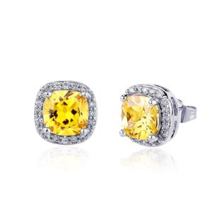 topgrillz square stud earrings 925 sterling silver 5a+ cubic zirconia 14k gold black diamonds stud earrings for men women aretes de hombre-gold silver