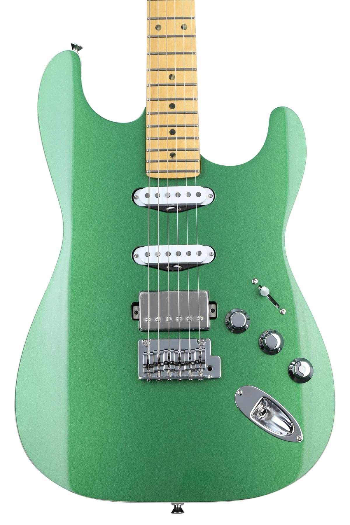 Fender Aerodyne Special Stratocaster Electric Guitar, with 2-Year Warranty, Speed Green Metallic, Maple Fingerboard