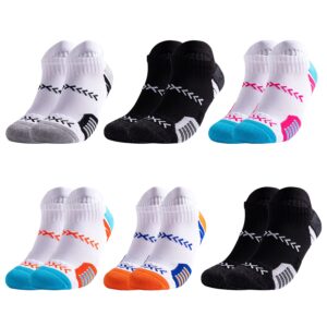 drasex men's athletic socks ankle running socks 6 pairs thick cushion ankle socks for men sport low cut socks