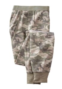 kingsize men's big & tall heavyweight thermal pants - 4xl, grey camo