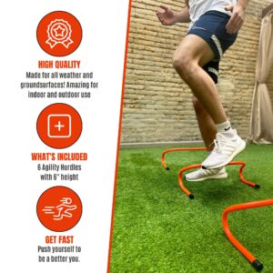 Direct Agility Speed Training Agility Hurdles for Athletes - 6-Pack - Speed and Agility Training Equipment for Soccer Basketball Football Hurdle Training