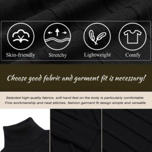 Long Sleeve Turtleneck High Neck Shirt Sweater Men Mens Fleece Pullover Men Jumper Mens Cycling Jersey Long Sleeve T Shirts Men's Mock Neck Mens Mock Turtleneck Shirt Funnel Neck Mens Long Sweater