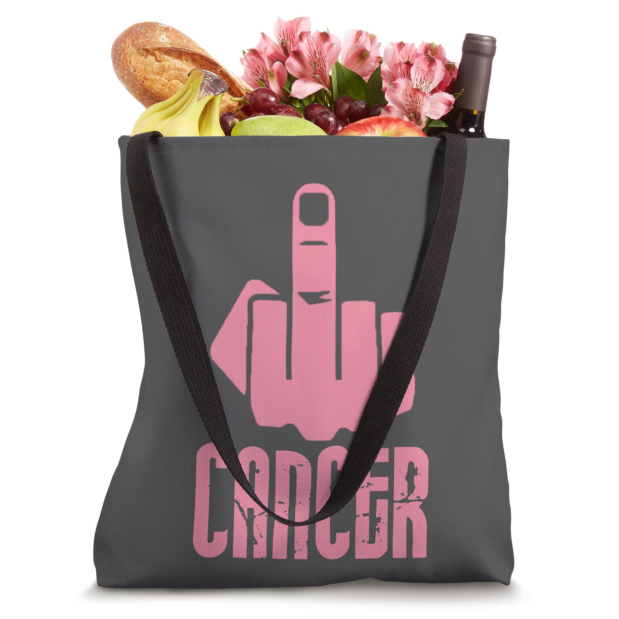 Fuck Cancer Middle Finger - PINK Tote Bag