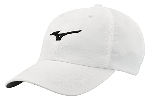 Mizuno Womens Tour Adjustable Baseball-caps, White-black