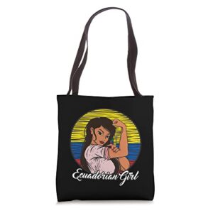 ecuadorian flag ecuador ecuadorian girl tote bag