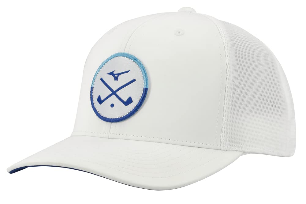 Mizuno Womens Crossed Clubs Meshback Golf Hat, White