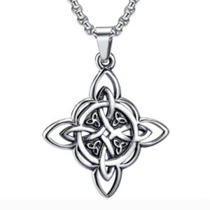 nightcruz witches knot necklace, celtic knot pendant with triquetra trinity