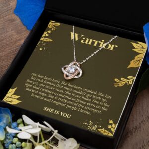 Meaningful Necklaces for Women, Inspirational Gifts for Women, Encouragement Gifts for Women, Cheer Up Gifts for Women, Strong Woman Gifts for Women, Gold Plated, Cubic Zirconia