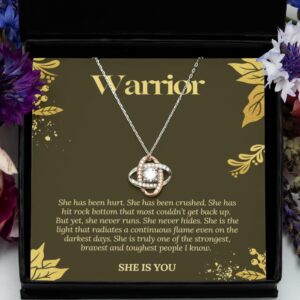 Meaningful Necklaces for Women, Inspirational Gifts for Women, Encouragement Gifts for Women, Cheer Up Gifts for Women, Strong Woman Gifts for Women, Gold Plated, Cubic Zirconia