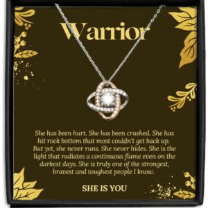 Meaningful Necklaces for Women, Inspirational Gifts for Women, Encouragement Gifts for Women, Cheer Up Gifts for Women, Strong Woman Gifts for Women, Gold Plated, Cubic Zirconia