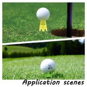 Golf Simulator Tees, 18 Pcs Indoor Golf Tees Golf Mat Tees Plastic Golf Tees Practice Golf Tees Perfect for Turf and Driving Range Winter Golf Tees, Tall + Short (Yellow, Green and Pink)