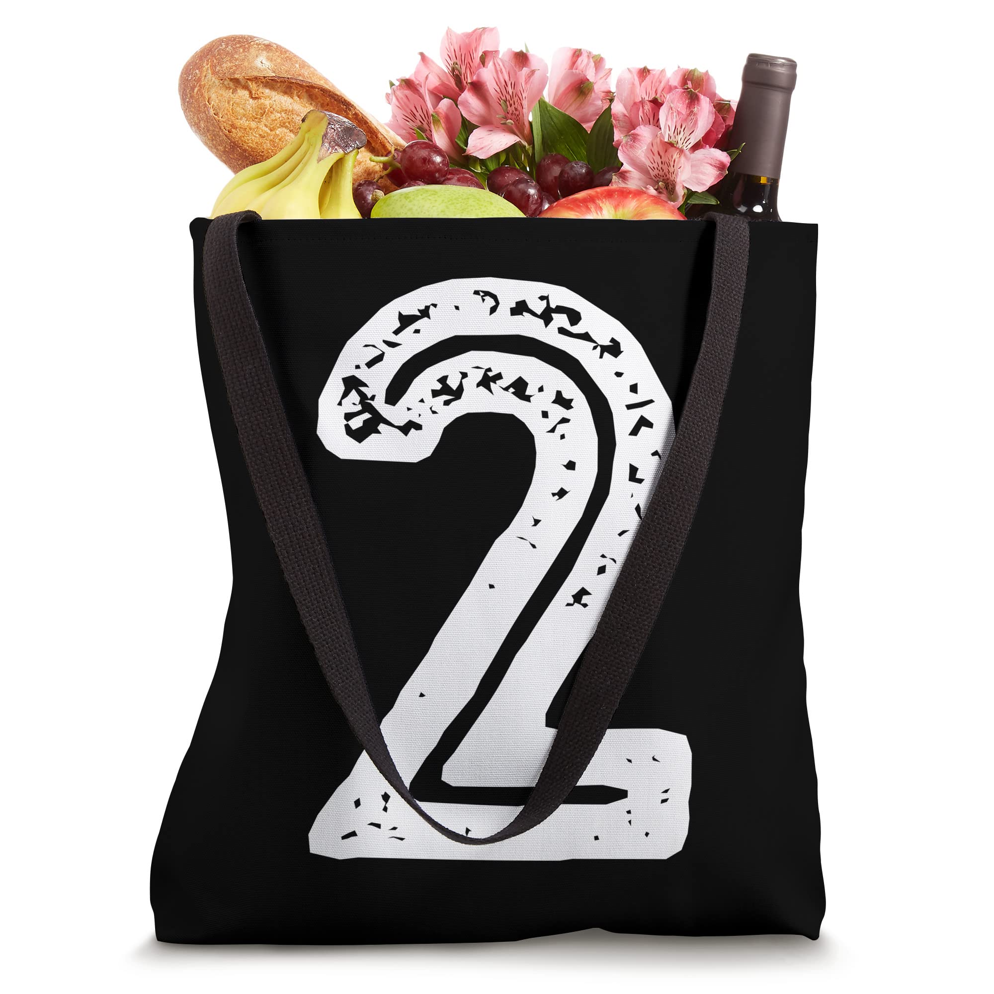 Number #2 Sports Jersey Two Retro Lucky Birthday Number Tote Bag