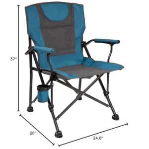 BACKYARD EXPRESSIONS PATIO · HOME · GARDEN , Metal, Blue/Grey Backyard Expressions Luxury Heated Portable Chair Camping, Sports and The Beach