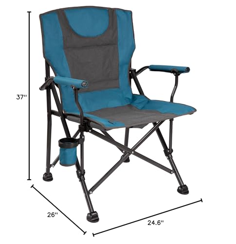 BACKYARD EXPRESSIONS PATIO · HOME · GARDEN , Metal, Blue/Grey Backyard Expressions Luxury Heated Portable Chair Camping, Sports and The Beach