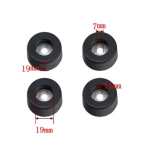 KROYWACHS DJ Speaker Cabinet Rubber Feet for Speaker Cabinets and Flight Case， Repair Kit Accessories Woofer 4PCS 38x19mm for Home Theater Karaoke