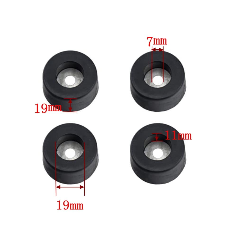 KROYWACHS DJ Speaker Cabinet Rubber Feet for Speaker Cabinets and Flight Case， Repair Kit Accessories Woofer 4PCS 38x19mm for Home Theater Karaoke