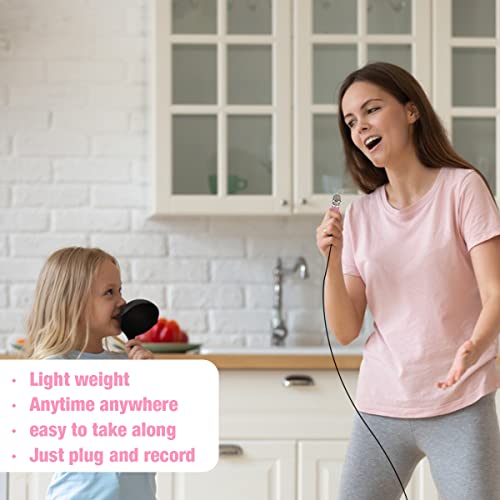 DELADOLA Mini Microphone,Portable Vocal Tiny Microphone, Asmr Microphone,Phone Microphone, Mini Karaoke Microphone for Voice Recording Chatting and Singing On iPhone,Android,Laptop Notebook (Pink)