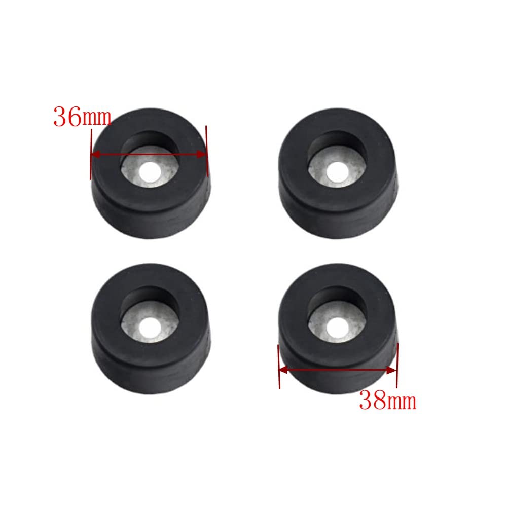 KROYWACHS DJ Speaker Cabinet Rubber Feet for Speaker Cabinets and Flight Case， Repair Kit Accessories Woofer 4PCS 38x19mm for Home Theater Karaoke