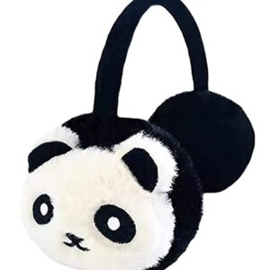 Cute Panda Winter Ear muffs for Women Girls Soft Faux Fur Ear Warmer Outdoor Foldable Earmuffs Party Costume Christmas Gifts