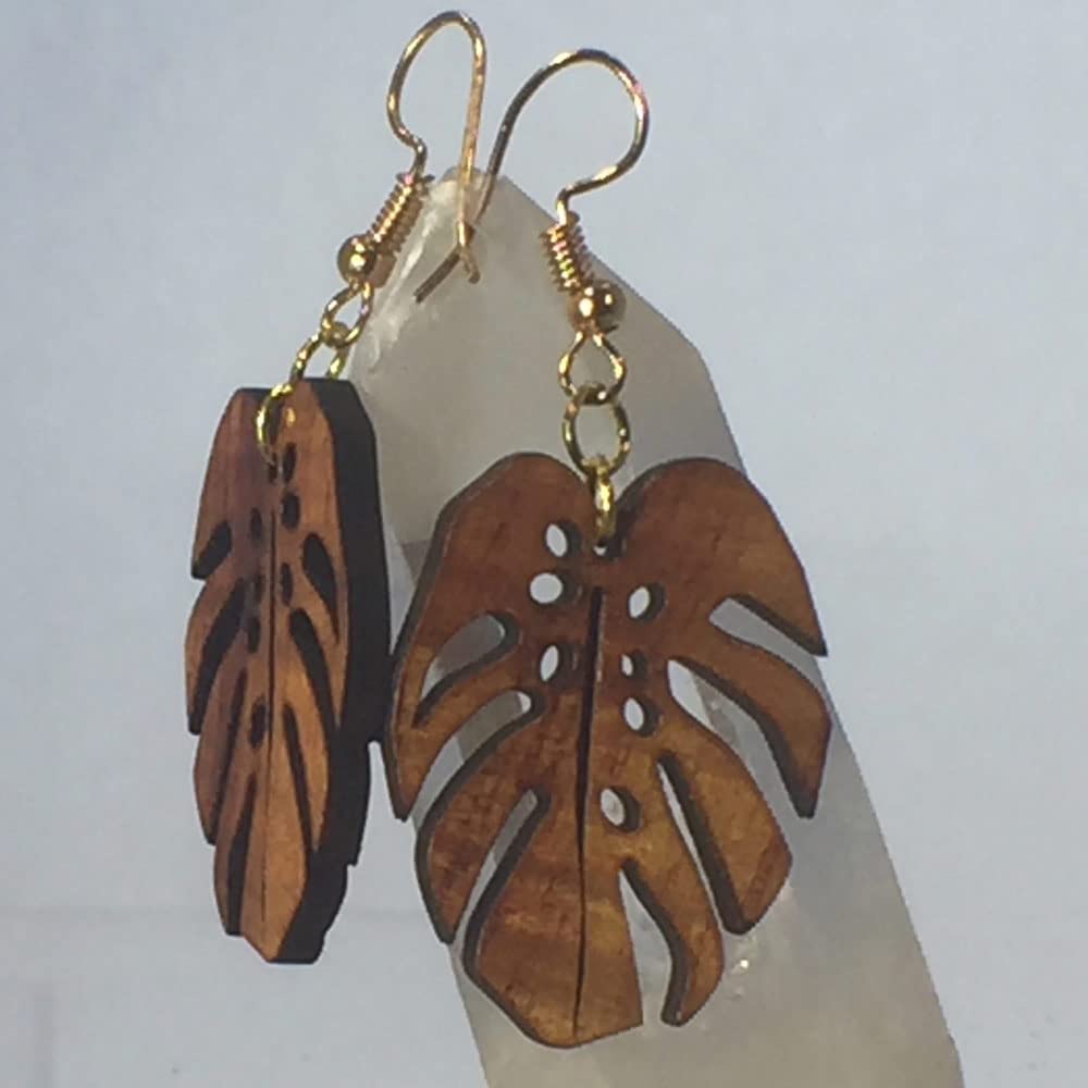 Monstera Koa Earrings