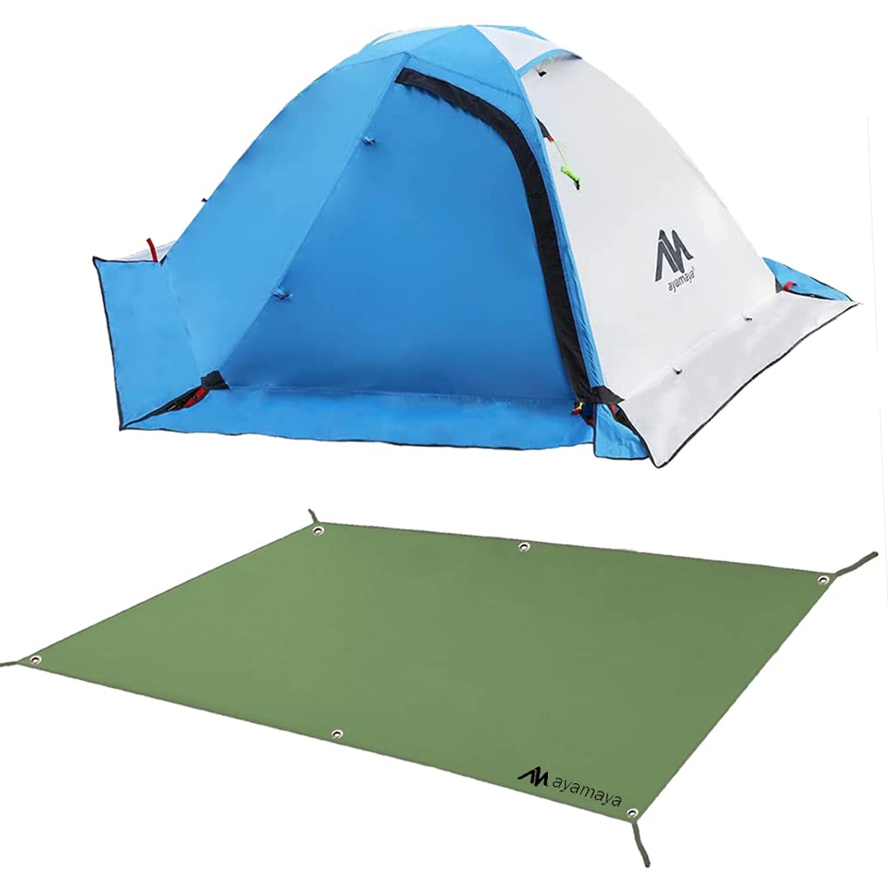 4 Season Backpacking Tent & 6x7FT Tent Footprint for Backpacker Outdoor Hiking Survival