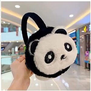 Cute Panda Winter Ear muffs for Women Girls Soft Faux Fur Ear Warmer Outdoor Foldable Earmuffs Party Costume Christmas Gifts